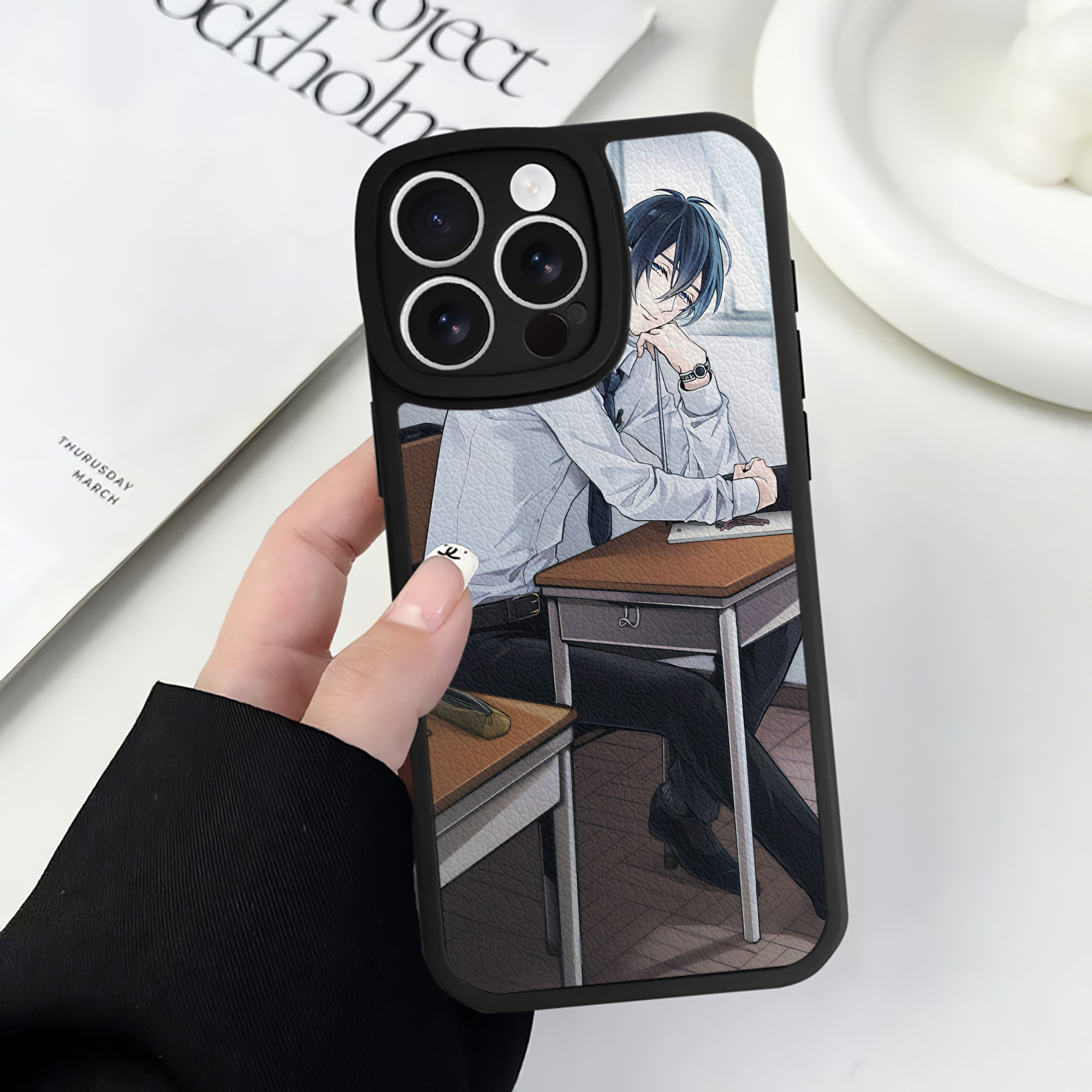 （画像用） 刀剣乱舞 Touken Ranbu 【iPhone 16シリーズ対応】シリコンスマホケース（レザー調） 材質：シリコン